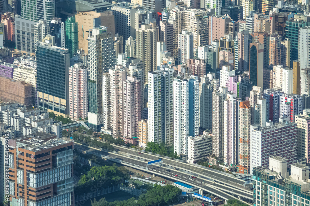 Obraz premium Wieżowce, Hongkong