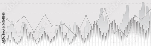 Abstract background with Financial data trend line chart