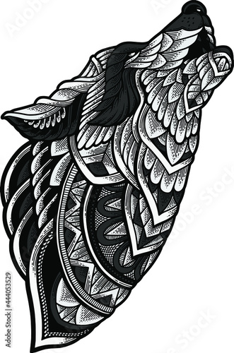 wolf vector illustration for t shirt, mug, apparel or your bussines you want