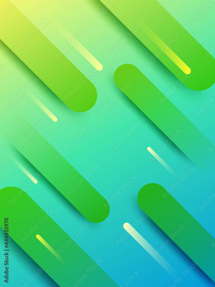 The geometric abstract shape on green and blue gradient overlay background. Vector The geometric abstract shape on green and blue gradient overlay background. Vector