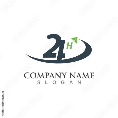24 hours all day cyclic icon. Signs and symbol for business template