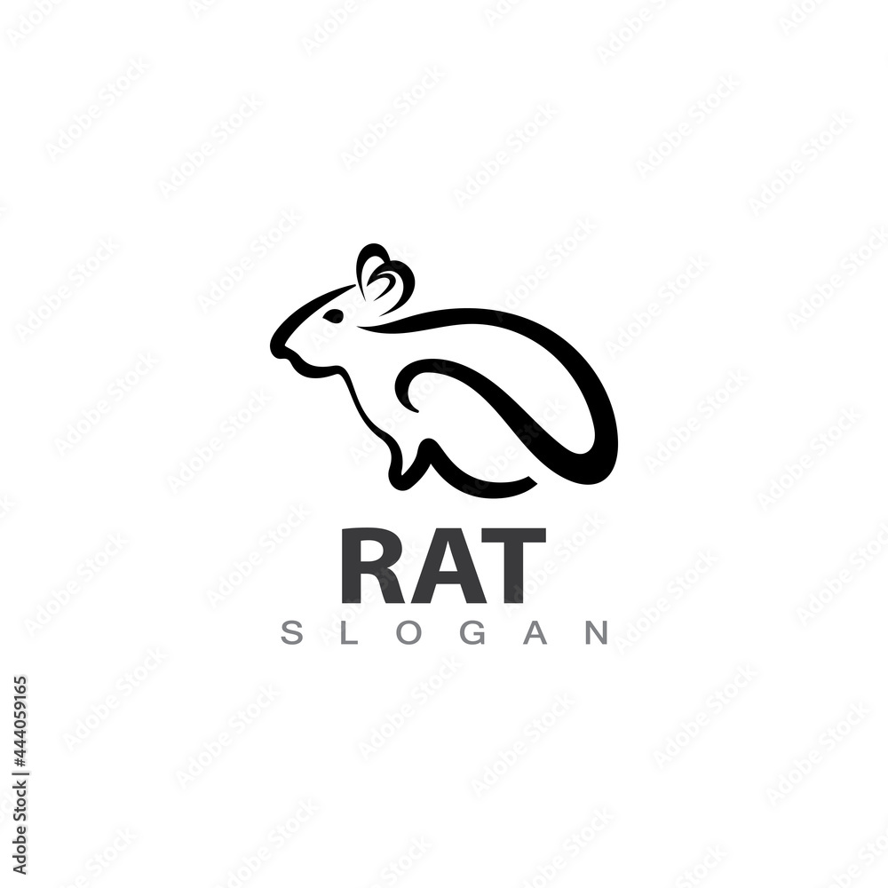 Obraz premium Rat line unique animal logo icon designs template vector