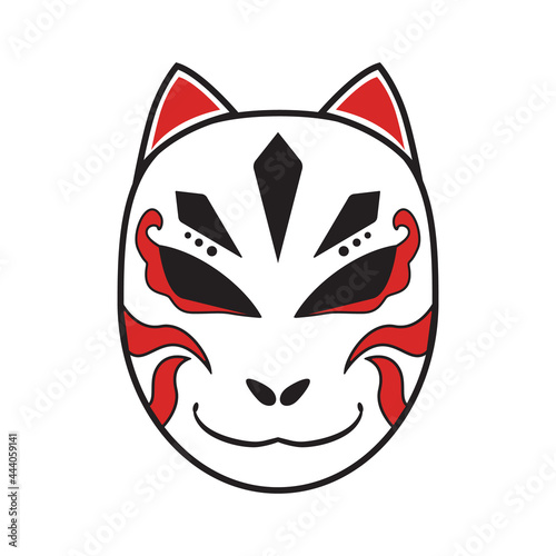 Obraz na płótnie Japanese Traditional Mask. vector art