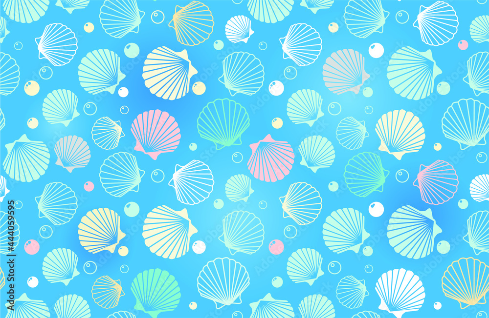seamless pattern with seashells seamless pattern with seashells