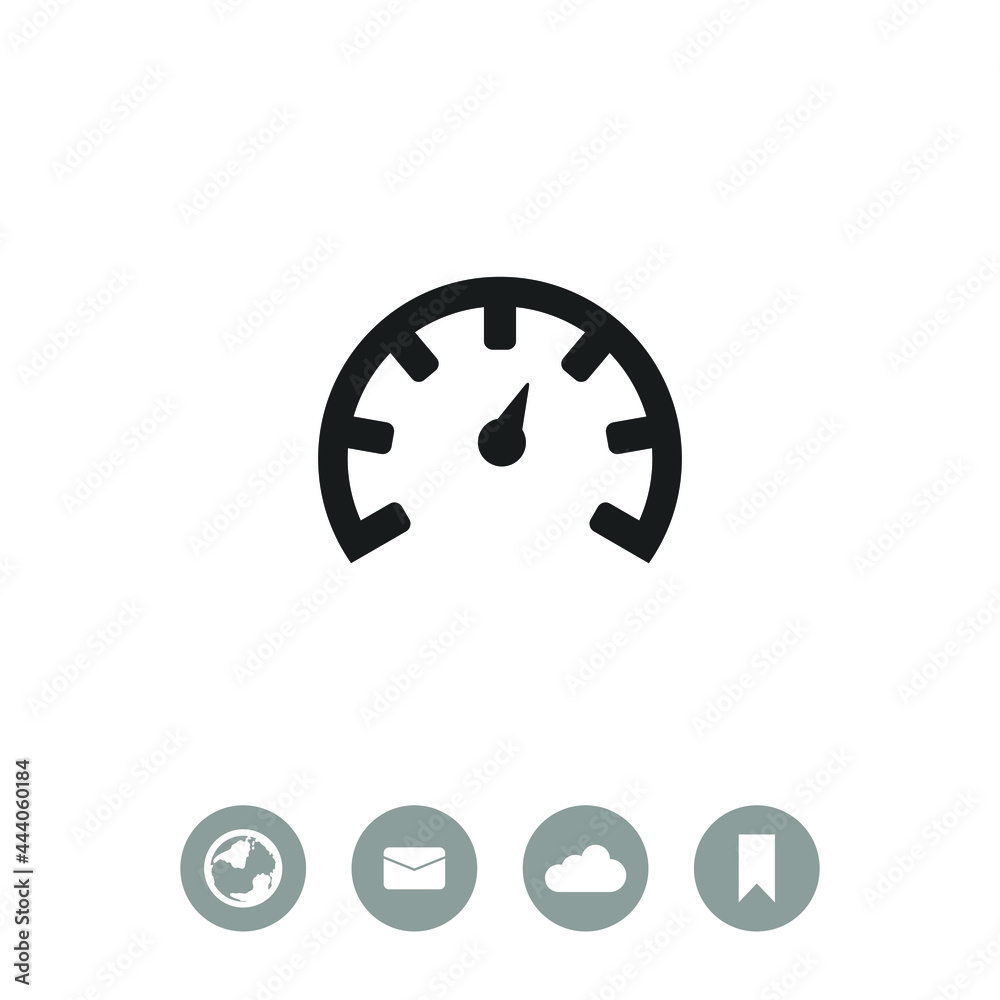 Tachometer vector icon. Car speedometer performance. Tachometer vector icon. Car speedometer performance.