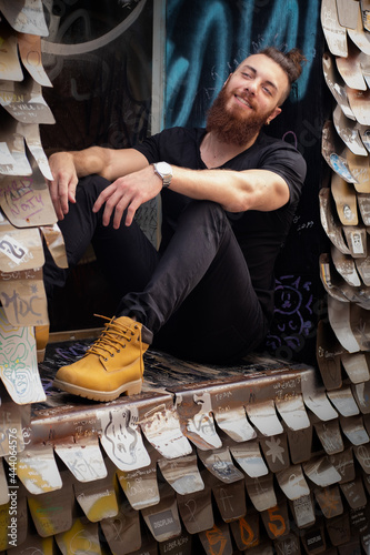 Nice red-haired boy smiling