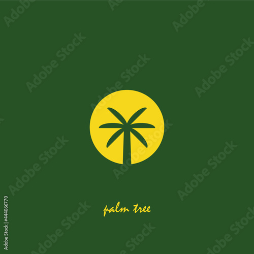 Palm logo for your design. Palm tree. Palm vector illustration. Icon sign.	