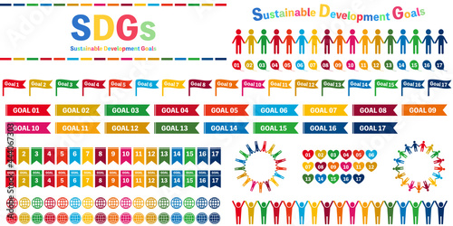 SDGs、指定色別のゴールラベルセット photo
