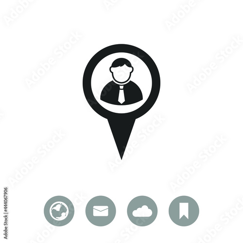 Free Download Map pointer user sign icon. - GFXLoad