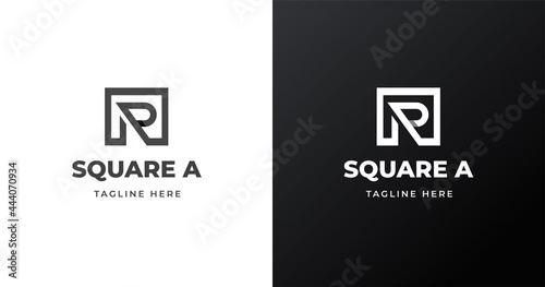 Initial R letter logo design template, vector illustration