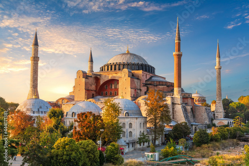 Fototapete Hagia Sophia, famous landmark of Istanbul, Turkey