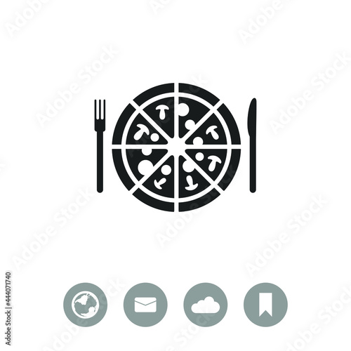 Pizza vector icon.