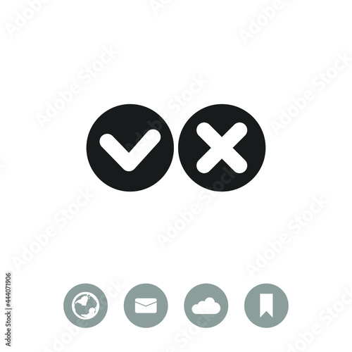 Yes or No vector icon.