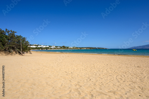 Santa Maria beach with soft sand on Paros island  Cyclades  Greece