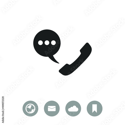 Telephone receiver vector icon.