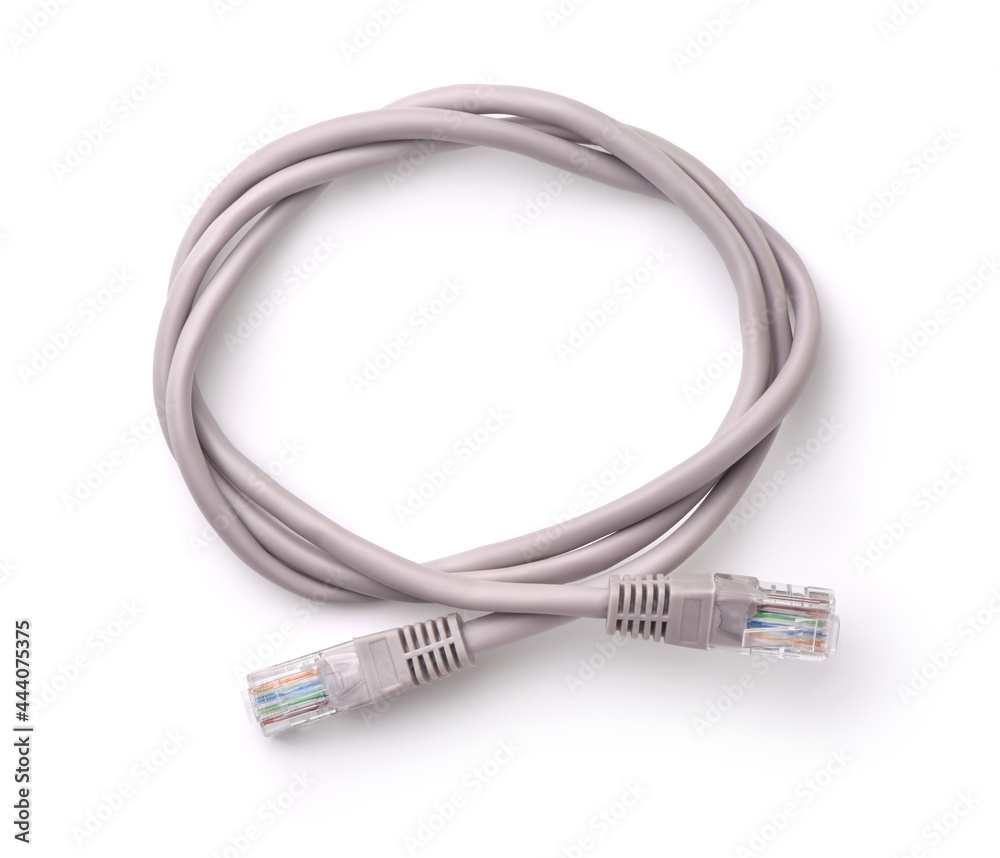 Top view of ethernet network cable roll Top view of ethernet network cable roll