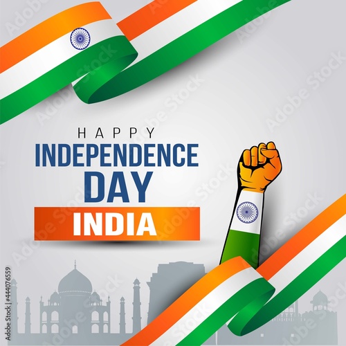 happy independence day India greetings. vector illustration design