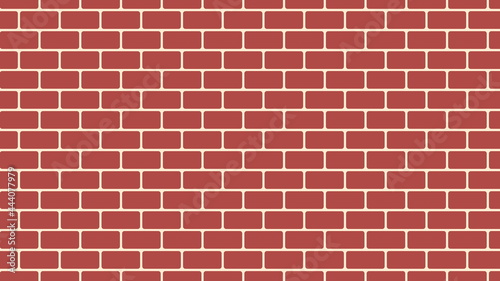 Brown brick wall background, cartoon brick wall for your design, 3d rendering abstract backdrop of flat style, computer generated