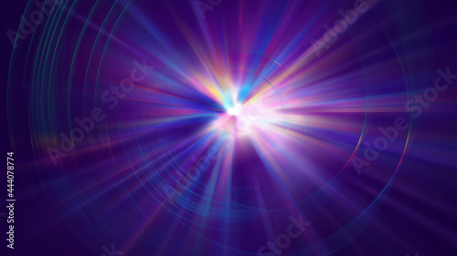 Fototapeta Naklejka Na Ścianę i Meble -  Colorful galaxy abstractipn with bright rays, 3d rendering background, computer generated backdrop