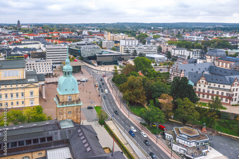 Summer cityscape of Darmstadt, Germany