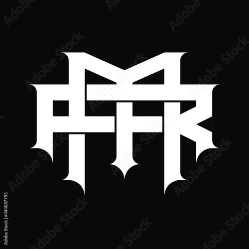 RM Logo monogram with vintage overlapping linked style design template
