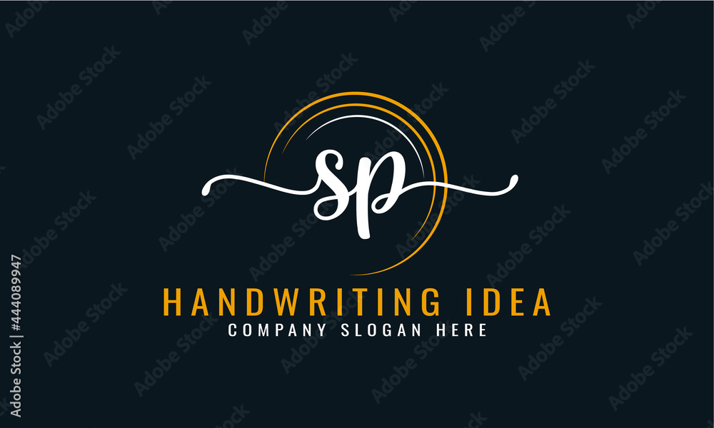 Initial S P, letter handwriting logo Design
Initial S P, letter handwriting logo Design