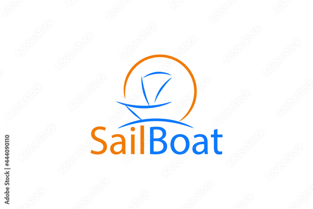 abstract sailboat logo design. logo for travel, vacation, transportation, water sports, etc. abstract sailboat logo design. logo for travel, vacation, transportation, water sports, etc.