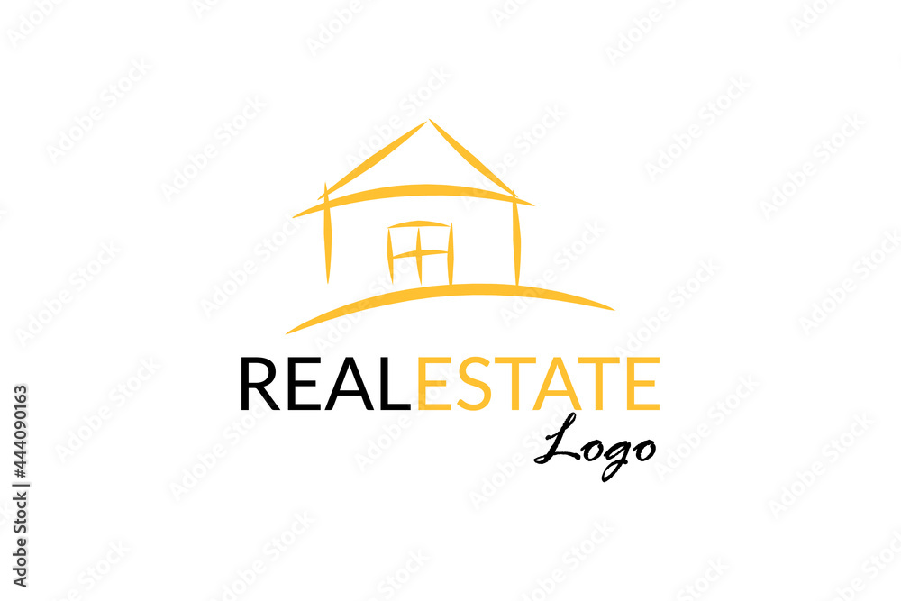 stylish house abstract logo design. logo for real estate, property, housing, etc.