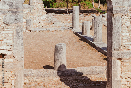 Ancient ruins of palaestra in the Sanctuary of Apollo Hylates near Limassol, Cyprus photo