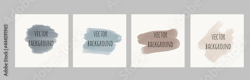 Set of vector abstract background with copy space for text. Design for social media, insta story, card, invitation, feed post.  Instagram square flyer banner