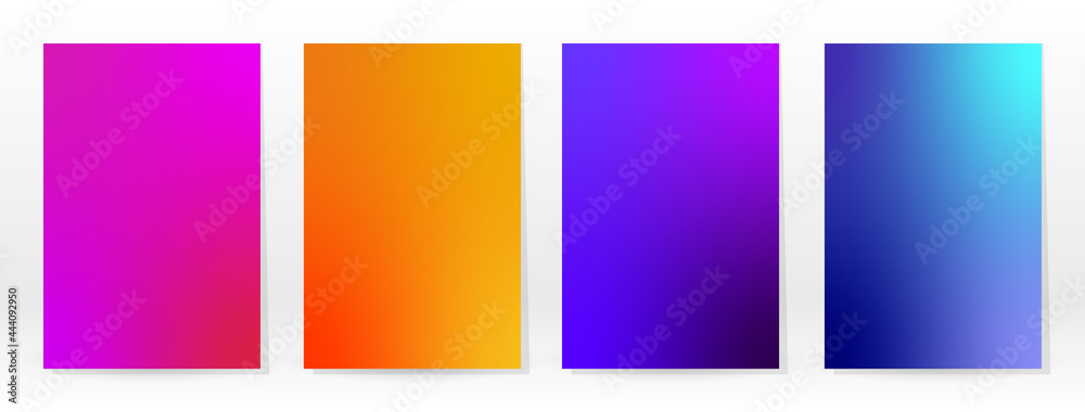 Fototapeta premium Minimal Poster. Pastel Soft. Rainbow Gradient Set.