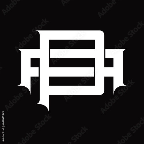 AP Logo monogram with vintage overlapping linked style design template