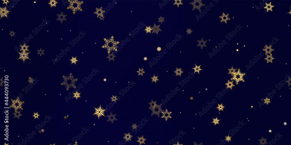 Gold Falling Snowflakes seamless pattern. Gold Falling Snowflakes seamless pattern.