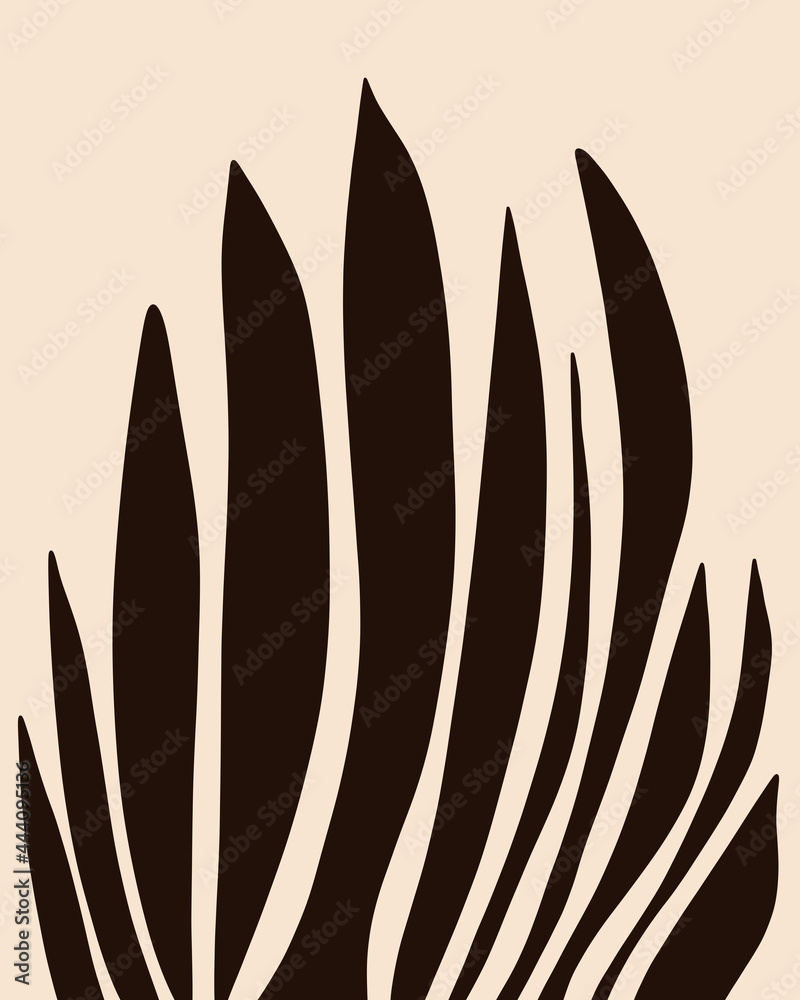 Black Botanical Pattern Black Botanical Pattern