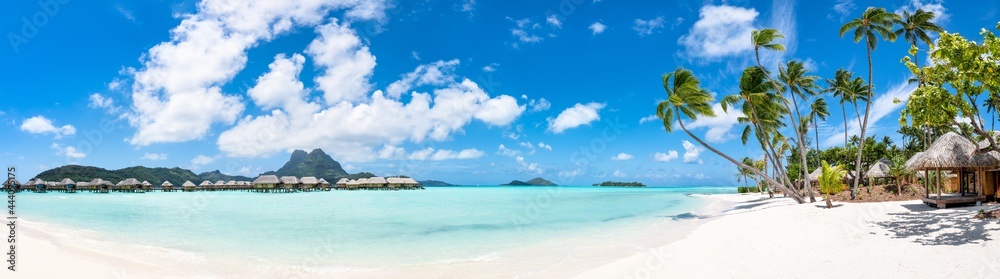 Summer vacation at a luxury beach resort on Bora Bora, French Polynesia