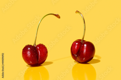 weird cherries resembling female and male genitalia photo