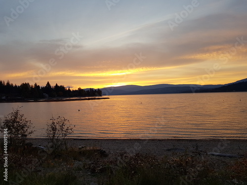 Sunrise over the lake