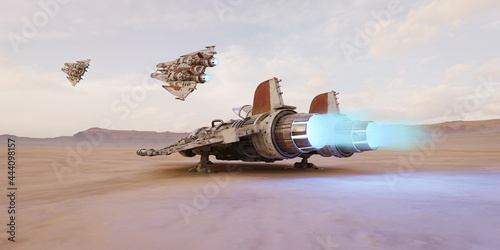 Spacecraft in desert