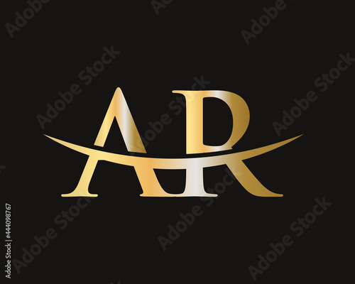 Letter AR Logo Design for business and company identity. AR letter logo design vector
