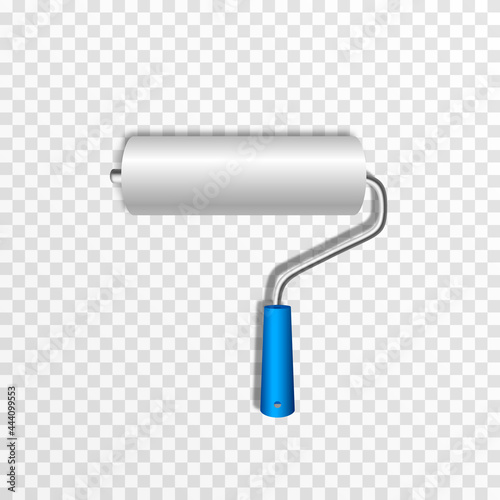 Artistic paint roller. Construction roller png. Roller for paint, drawing, construction.