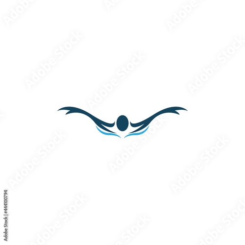 Swim. Swimming icon  logo design concept illustration