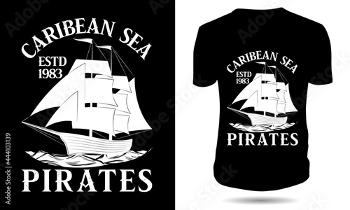 Caribean sea pirates t shirt