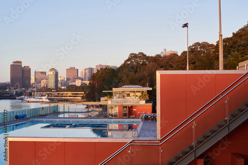 Sydney public baths alongside Fingerwharf photo