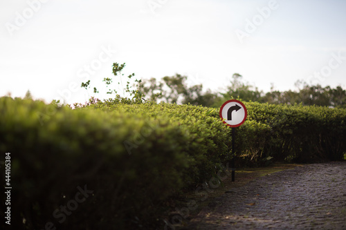 road with traffic sign
