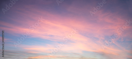 beautiful colored sky, clouds at sunset