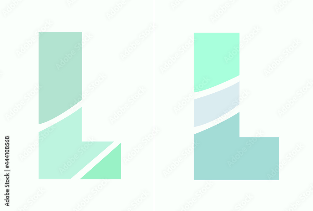 Cute multicolored Bluish shade stylish and elegant letter L logo for company name or initial Cute multicolored Bluish shade stylish and elegant letter L logo for company name or initial