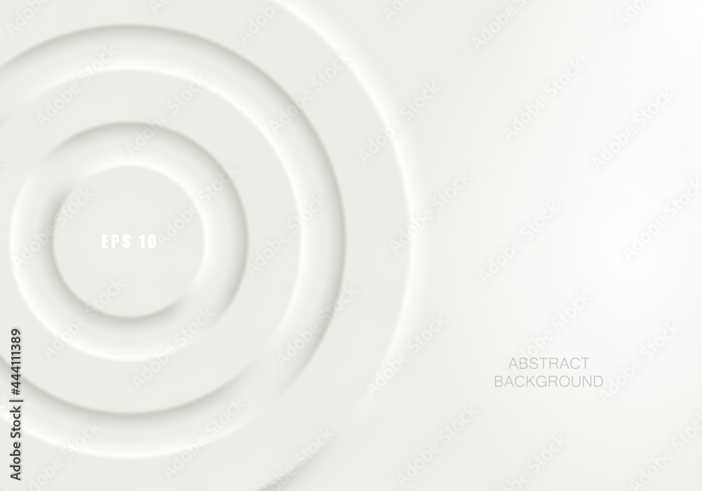 Obraz premium Abstract background illustration in white neomorphism style. Minimal wallpaper, backdrop.