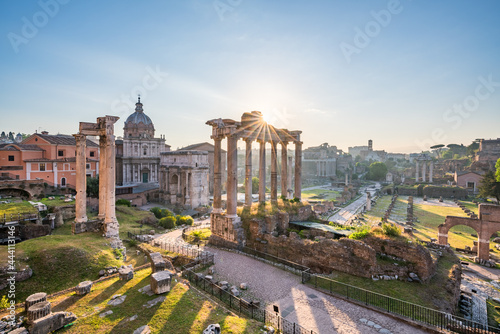 Historic Roman Forum in Rome, Italy