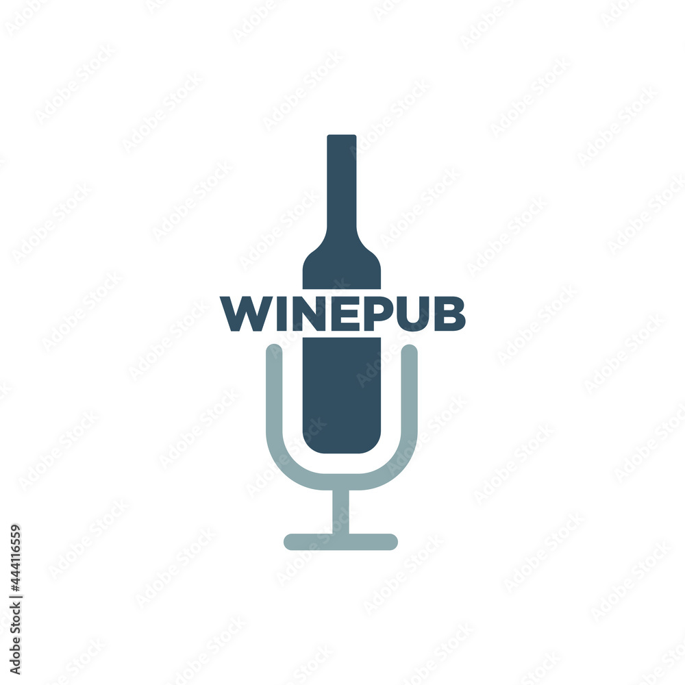 wine logo design with bottle wine logo design with bottle