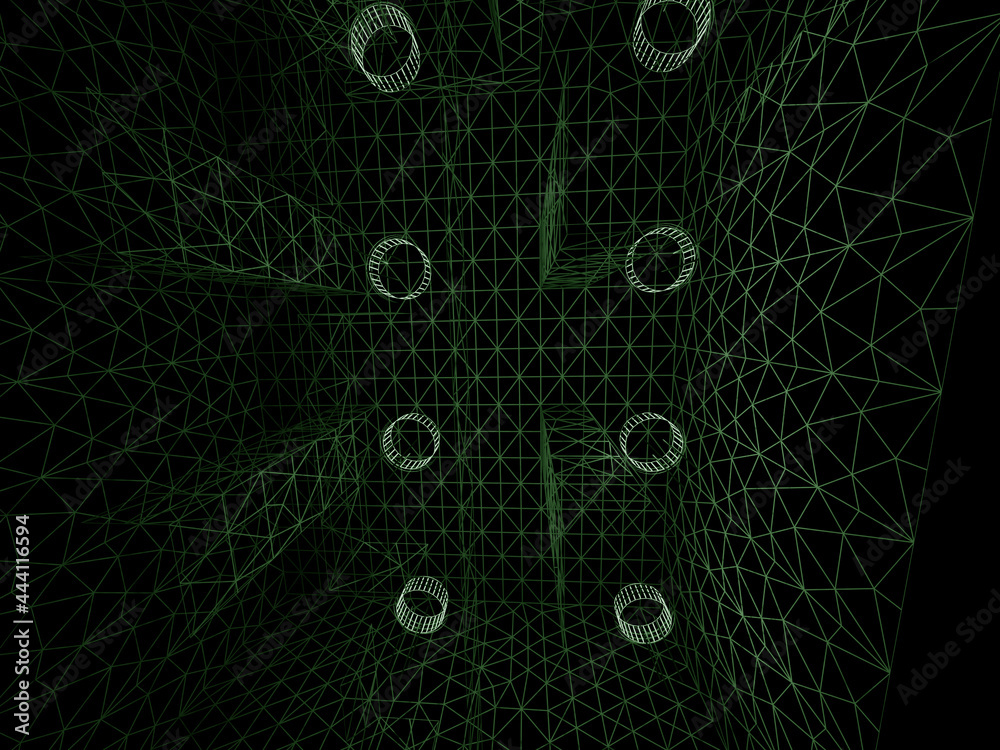 Naklejka premium Abstract architecture background. 3d rendering